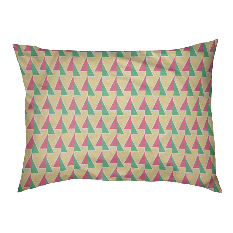 Coussin pour chien Chen, Grand (l 50 po x P 7 po x H 40 po), Rose/vert