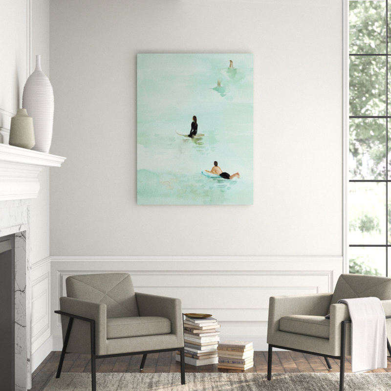 Surf Waiting Painting by Michelle Bennett, 52" H x 40" W x 1.5" D, Outdoor