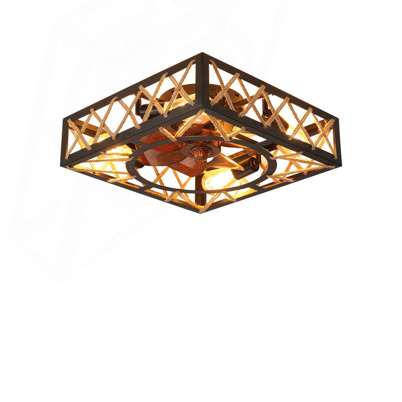 Ventilateur de plafond rustique et télécommande Farmhouse