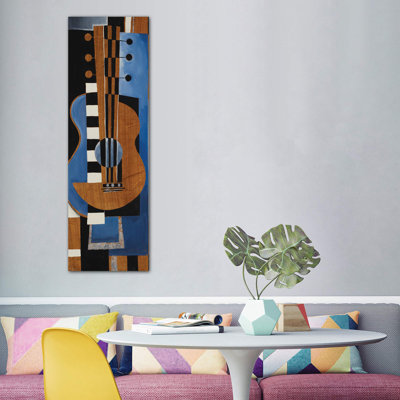 Blues Guitar by Liz Jardine - Wrapped Canvas Panoramic Print