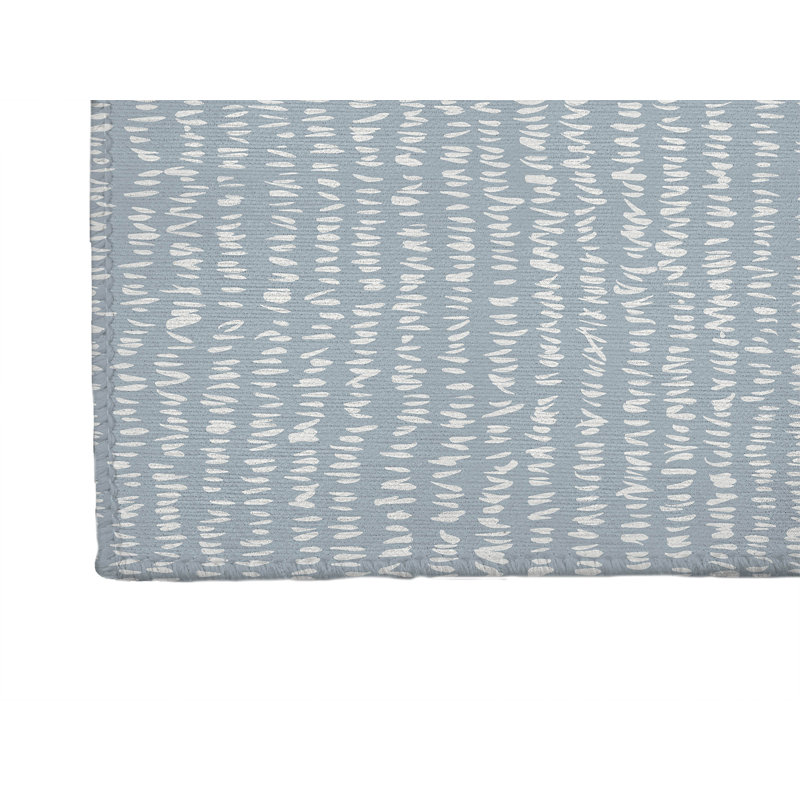 Tapis de bureau léger Crop Row, L 5 pi x L 3 pi, Bleu ardoise