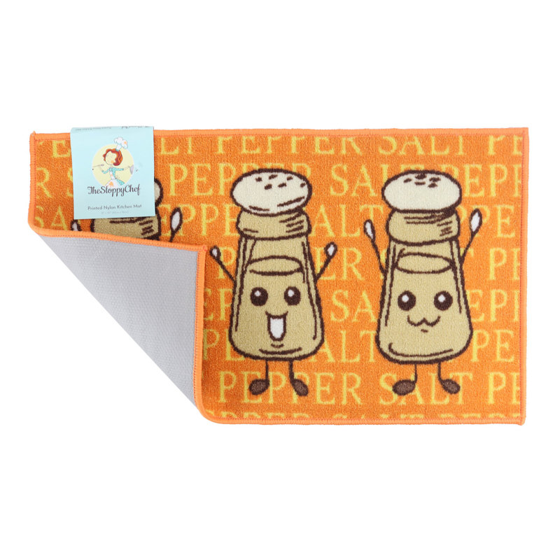 Salt & Pepper Fun Printed Non-slip Kitchen Mat