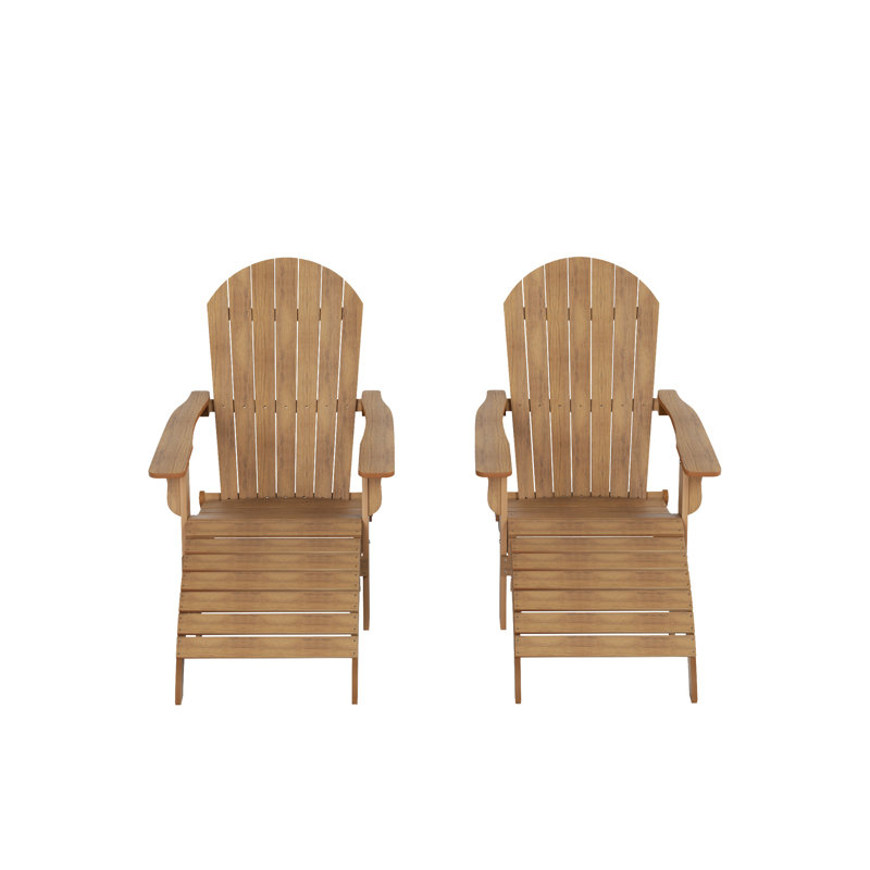 Arrlo Foldable Outdoor Adirondack Chair, Teak