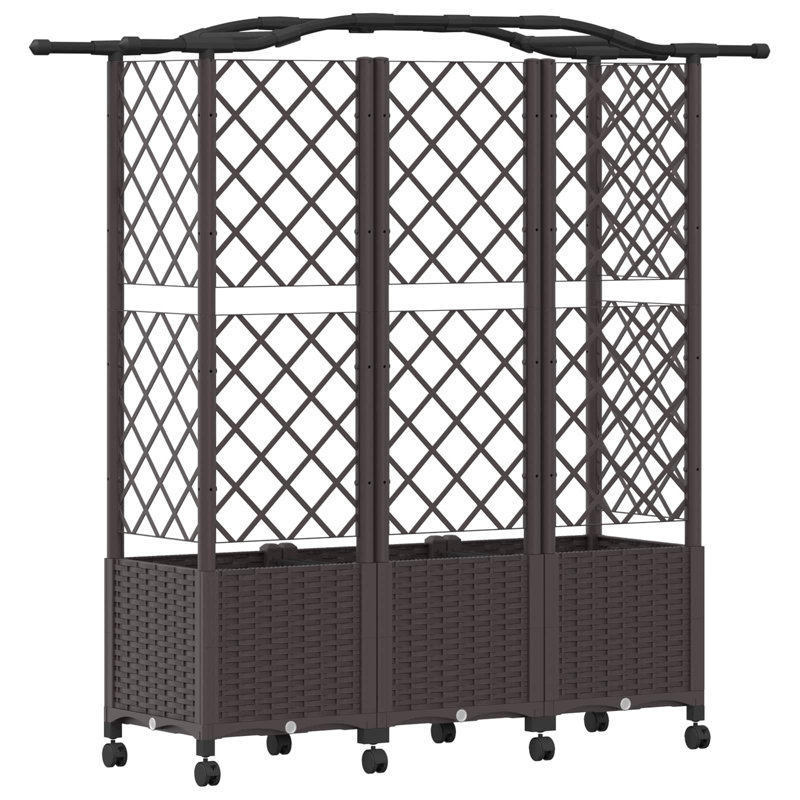 Raised Garden Bed, Brown, 144cm H x 163cm W x 40cm D
