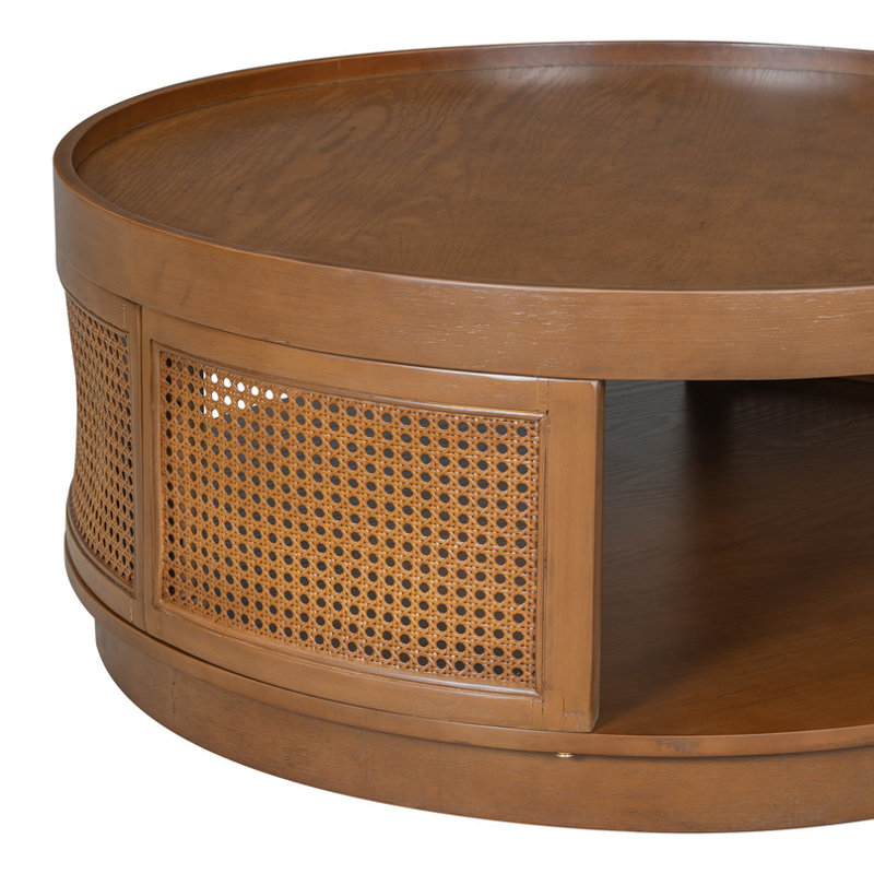 Table basse 36,8 pouces Mid-Century, Bois brun