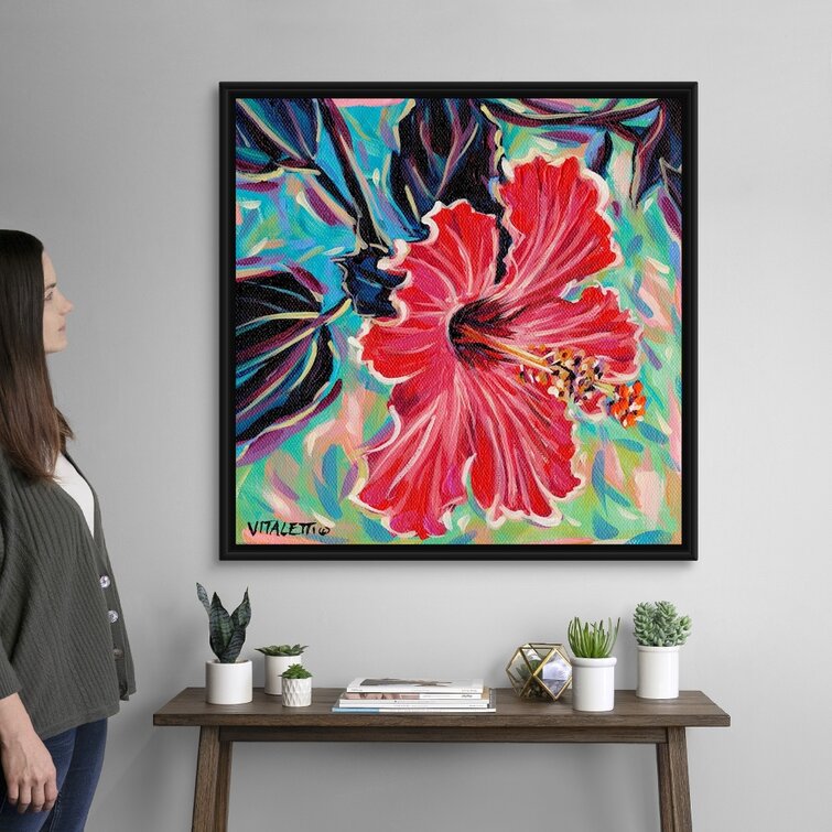 Hawaiian Beauty I Canvas Wall Art Red Barrel Studio Format: Black Framed Canvas, Size: 30 H x 30 W x 1.75 D