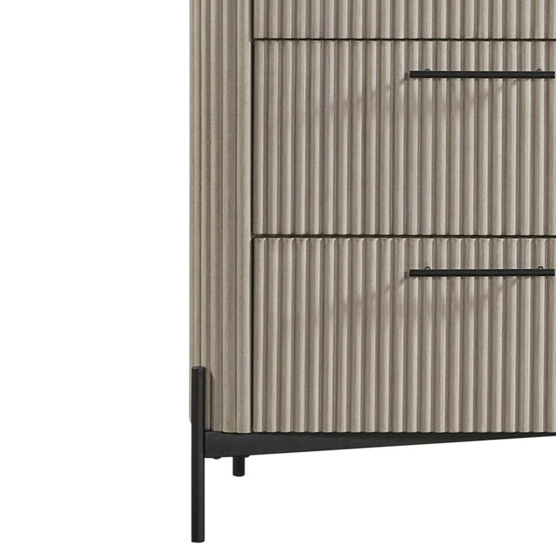 Commode 6 tiroirs, Taupe