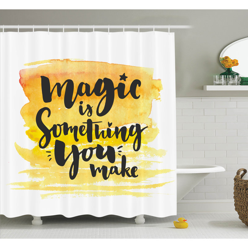 Ensemble de rideau de douche motivee quote, H 75 po x l 69 po