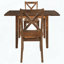 Wood Drop Leaf Dining Table Set with X-back Chairs-1429535124