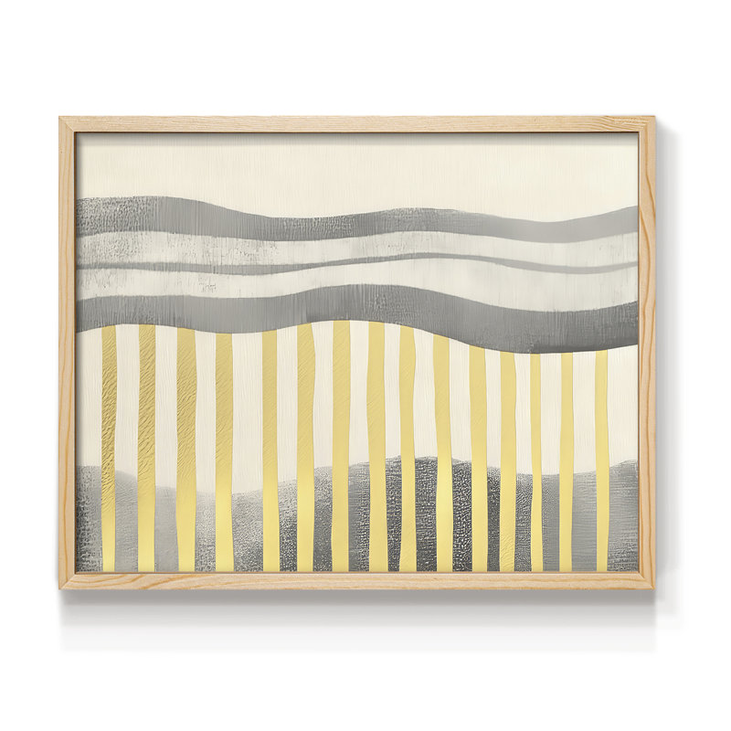 Abstract Series-VIII -Framed Print - Restickable, 8" H x 10" W, Natural