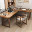 Bureau rectangulaire brun en bois massif-599822303-599822302