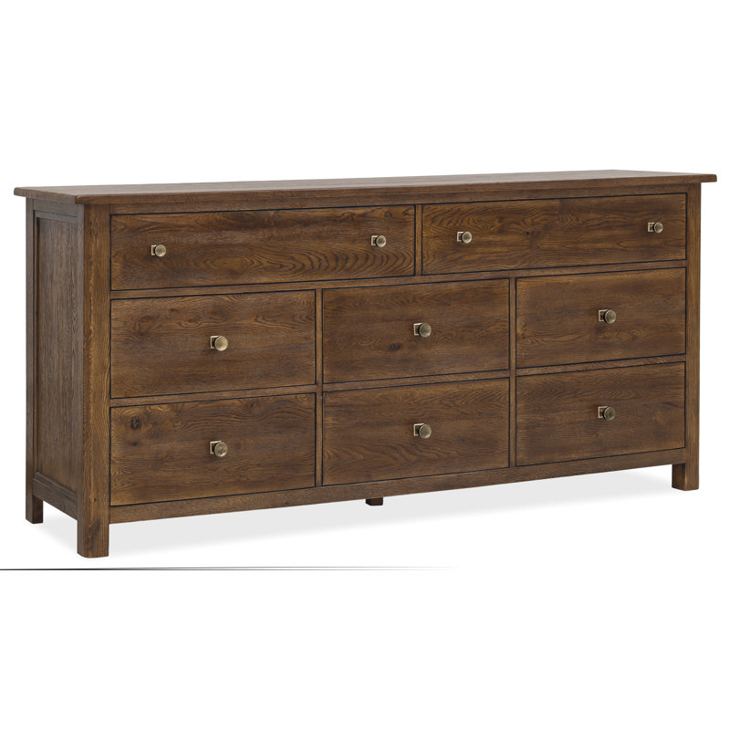 Driftwood Eight-Drawer Dresser, Worn Saddle