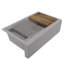 Ensemble d'évier de cuisine à cuve simple à tablier frontal gris de 34 po Karran-127373086