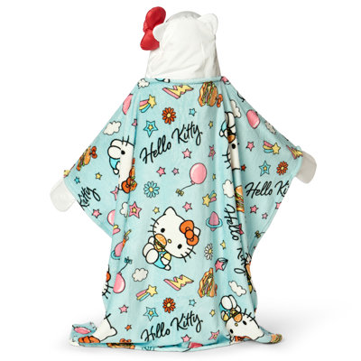 Sanrio Hello Kitty World of Kitty Hooded 3D Sculpted Hood Silk Touch Throw Blanket 40 X 50 Inches