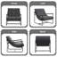 Chaise d'appoint moderne en velours côtelé avec structure en métal-1172803937