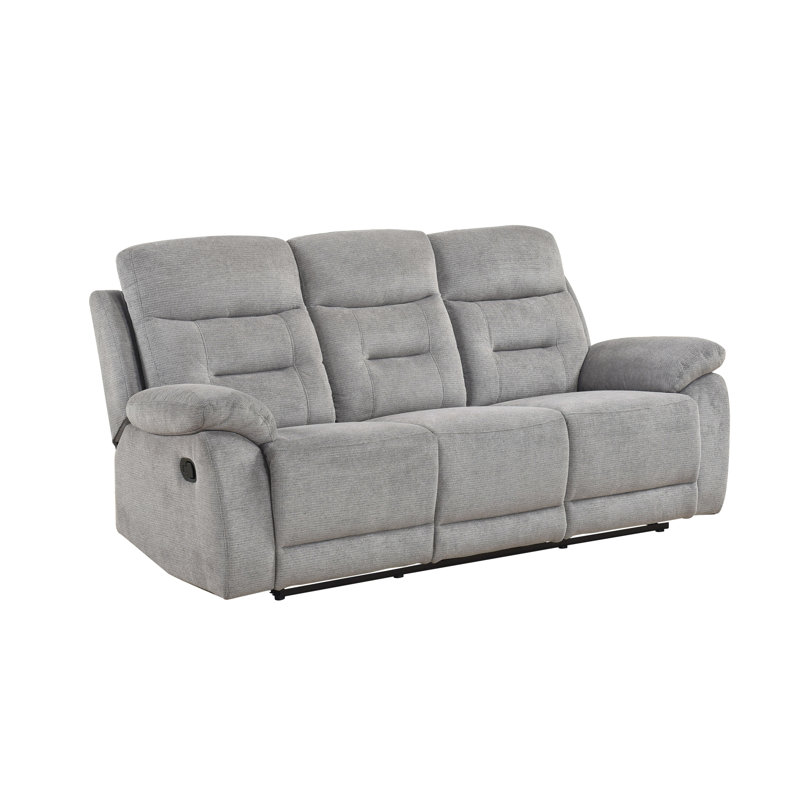 Canapé double inclinable, chenille étain, Pewter
