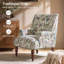 Chaise avec accoudoirs roulés à motif floral 31 po Plath-2035336546