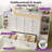 Wilkinson Farmhouse Queen Murphy Bed with Bedside Tables, 3 Storage Drawers & Charging Station, White-1250068967-1250068966