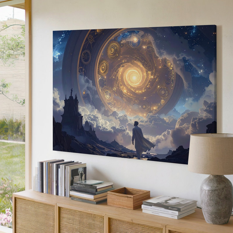 Toile, voyage interdimensionnel Cosmic Pilgrim Canvassurreal, H 20 po x l 20 po