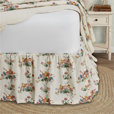 Jupe de lit pour grand lit en coton Rosehill Cottage