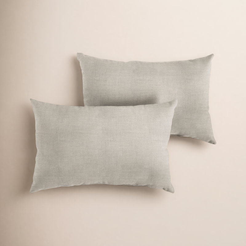 Coussins Easton Sunbrella, 16 po x 26 po, Argent coulé