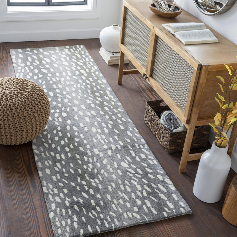 Elsberry Hand Tufted Wool Animal Print Indoor Rug, Runner 2'6" x 8'