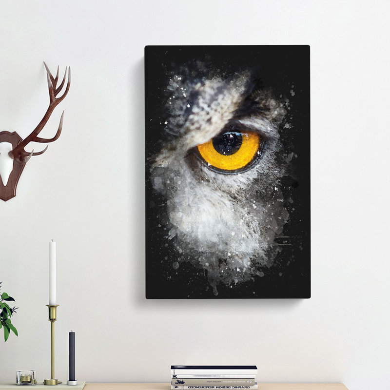 Eye of an Owl - Wrapped Canvas, 76cm H x 50cm W x 3cm D