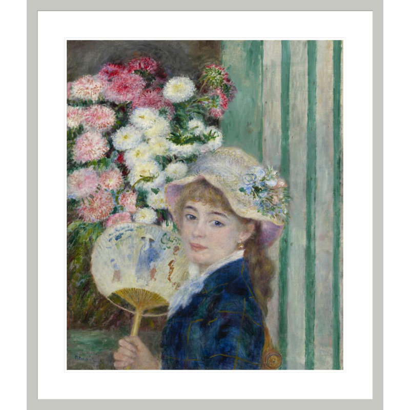 «Woman with a Fan» par Pierre-Auguste Renoir, impression giclée encadrée, 38,49 po H x 33,5 po L