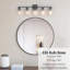 Luminaire de meuble-lavabo de salle de bain 5 lumières Espird avec finition noire matte, conception carrée et certification UL pour salle de bain, salon et chambre à coucher