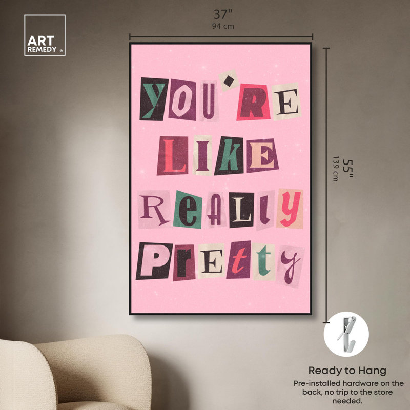 «Really Pretty Canvas Trend» par Art Remedy, H 55 po x l 37 po, Cadre noir