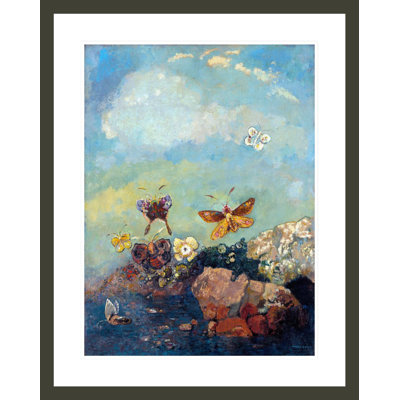Butterflies by Odilon Redon -Framed Giclee Print