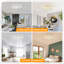 Ventilateur de plafond encastré moderne avec ensemble d'éclairage DEL à intensité variable, RC, pales réversibles, 6 vitesses - fleur-88062749