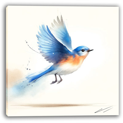 «Graceful Flight - Bluebird in Motion», reproduction d'art sur toile