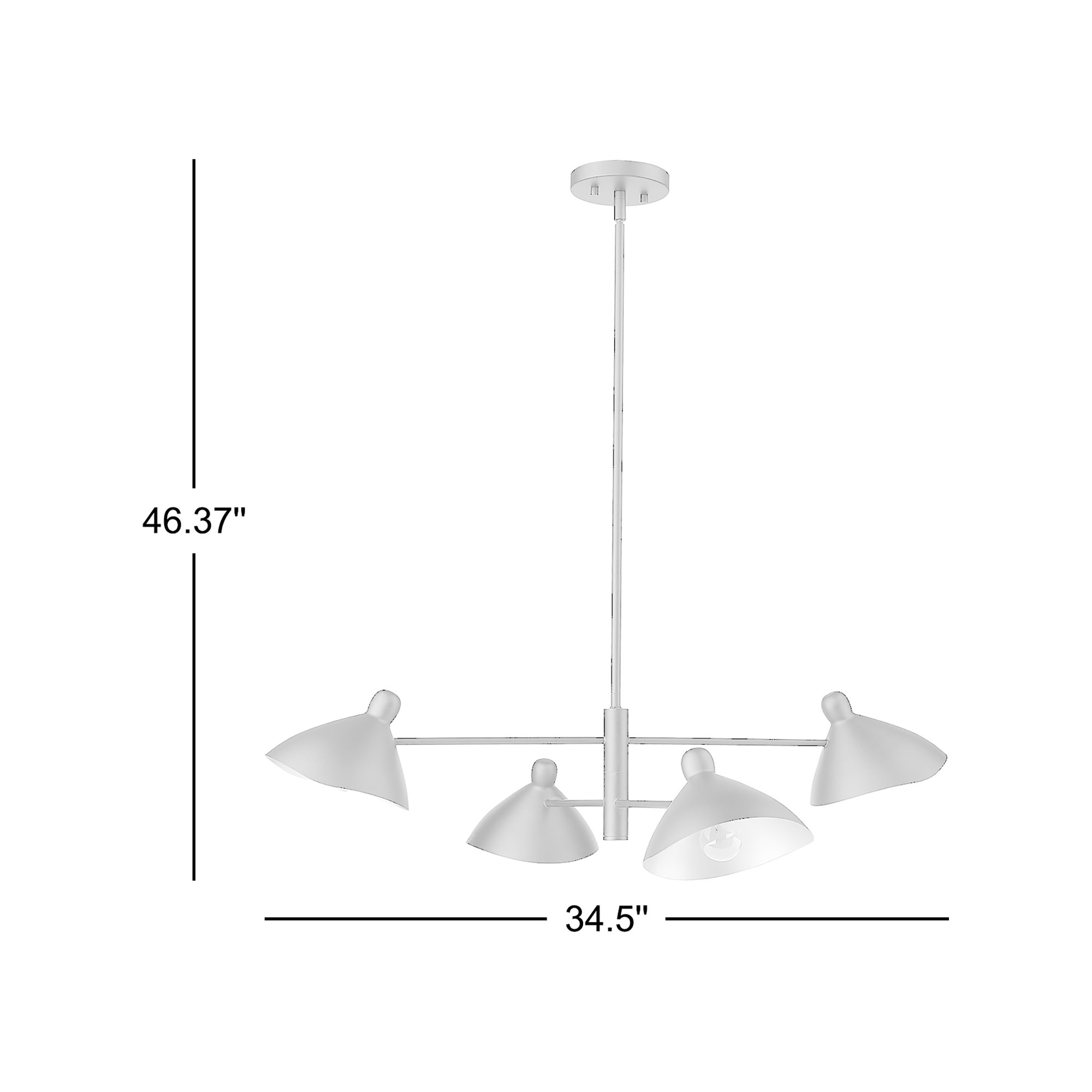Warhol 4 - Light Metal Dimmable Chandelier
