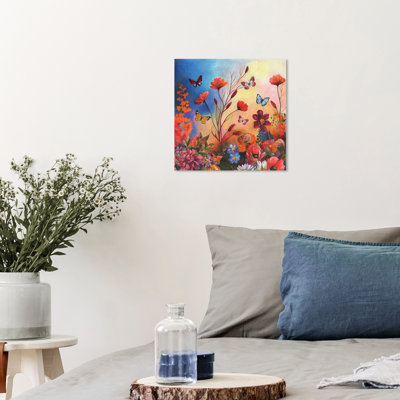 «Floral and Botanical Nature is Beautiful Traditional Orange», reproduction d'art sur toile