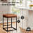 Borough 24'' Brown Modern Kitchen Counter Stool with Upholstered Faux Leather & Footrest-72244469-115273439-55602656