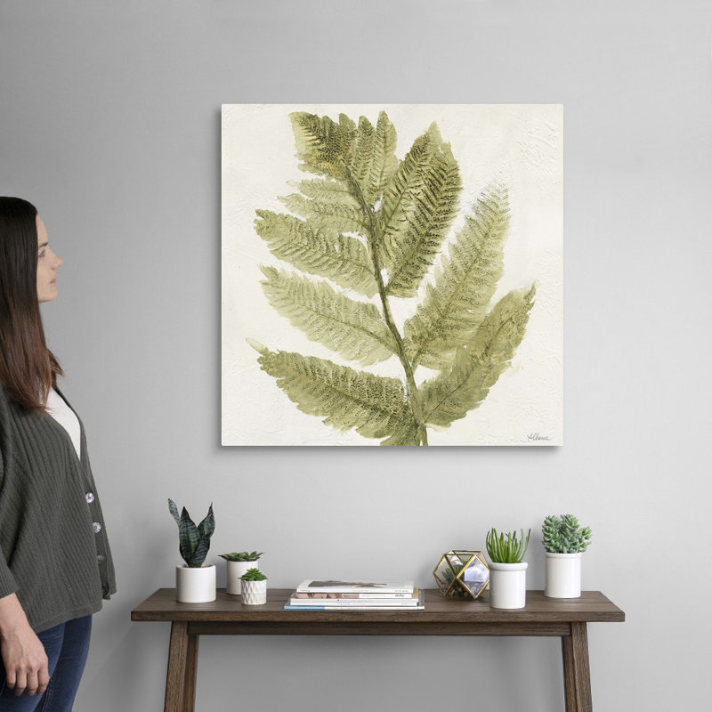 Forêt, fougères I, art mural, Toile tendue, H 30 po x l 30 po x P 1,25 po