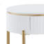 Table de bout Daveigh White High Finish & Gold Finish