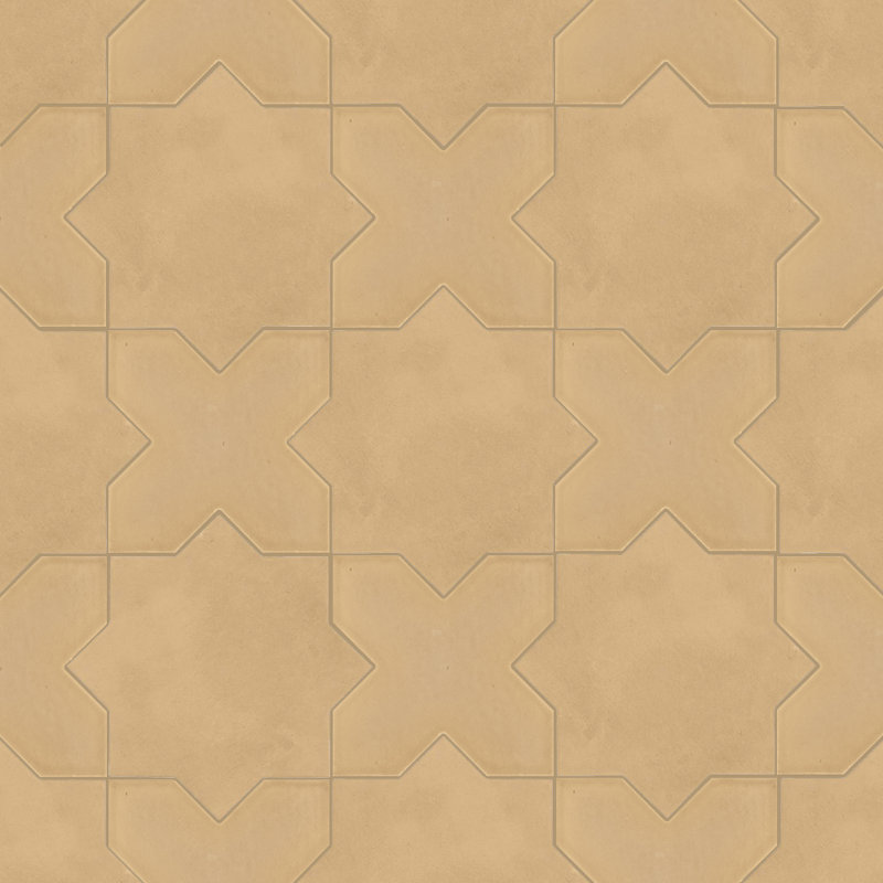 Carrelage motif étoile et croix, Beige