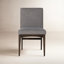 Chaise rembourrée en lin Tobiah