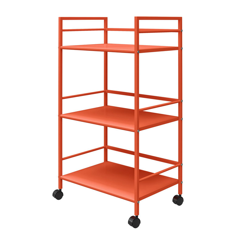 Metal Bar Cart, Orange