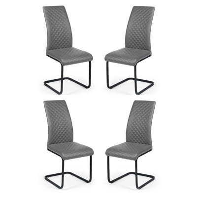 Xavier 46cm H Upholstered Side Chair in Grey