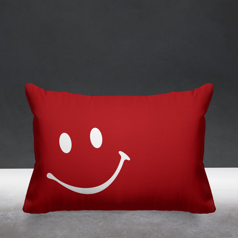 Sweet Outdoor Reversible Throw Pillow, Red