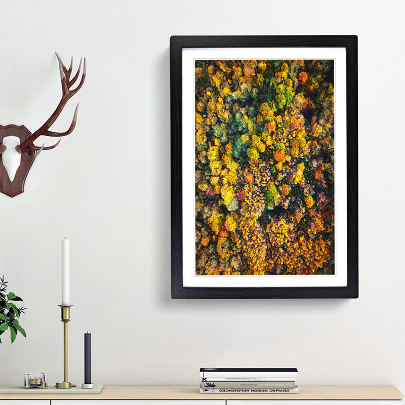 One Hundred Trees - Picture Frame Painting Print, Black Framed, 36cm H x 27cm W x 2cm D
