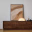 Simple black walnut wooden TV cabinet-1837184060