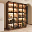 Armoire de salle à manger avec portes en verre et lumière-806979994