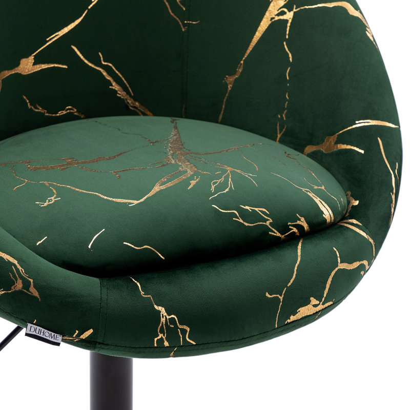 Fauteuil Papasan pivotant en velours Pilcher "W, Vert
