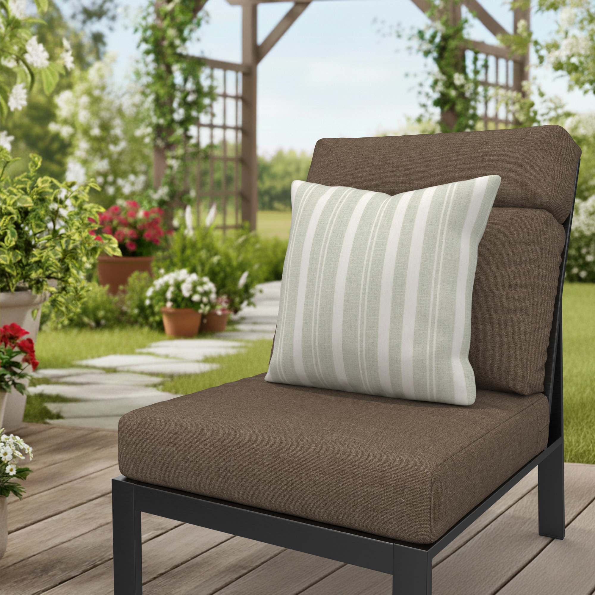 Amala Outdoor/Indoor Throw Pillow, Tranquil Sage