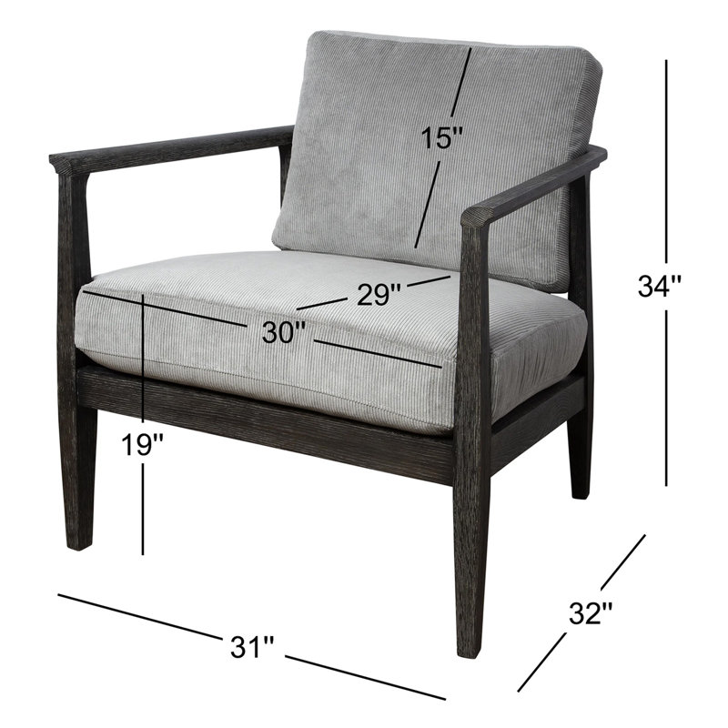 Fauteuil en polyester 30,5 po Evan