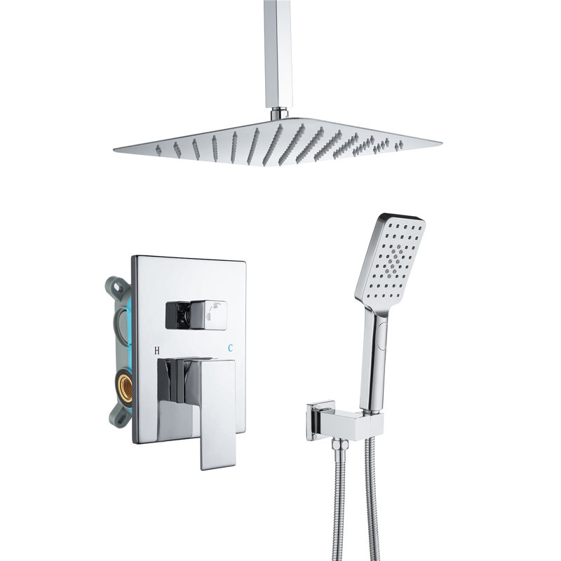 Système de douche complet à pression équilibrée, Chrome